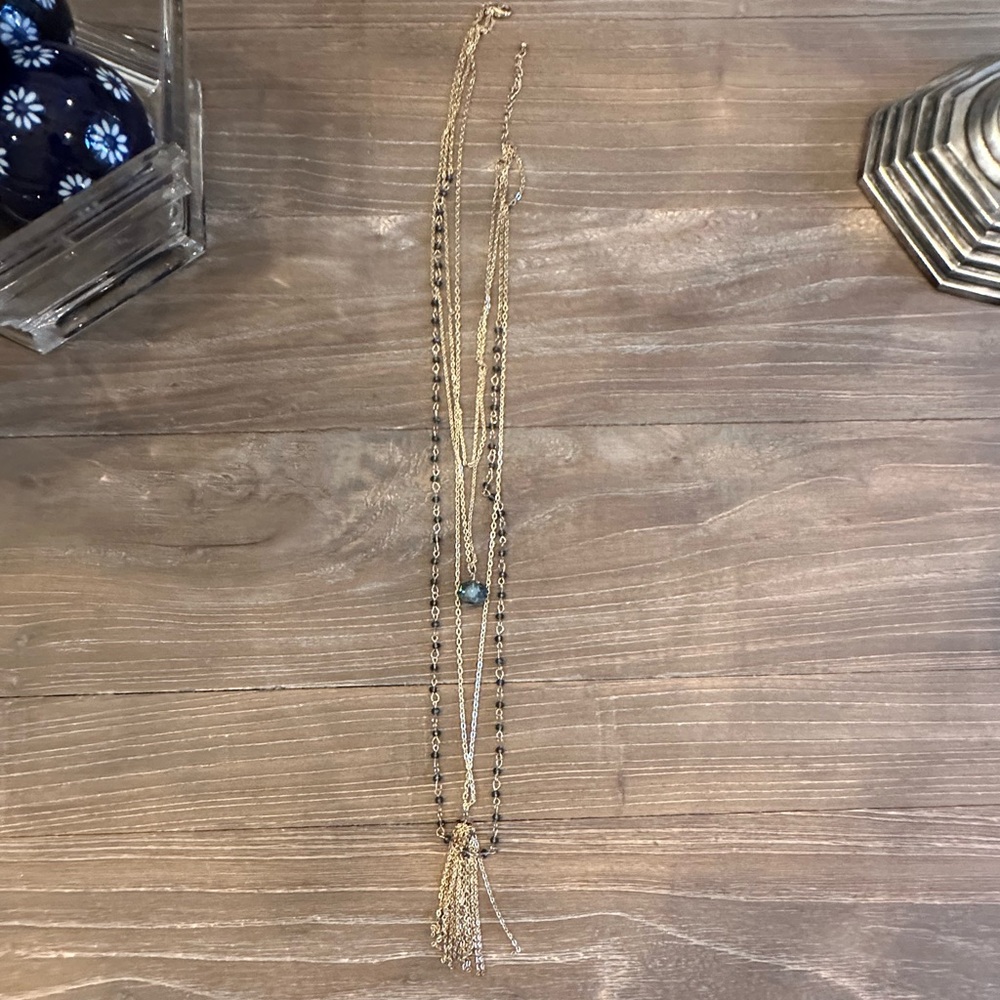 Layered gold necklace